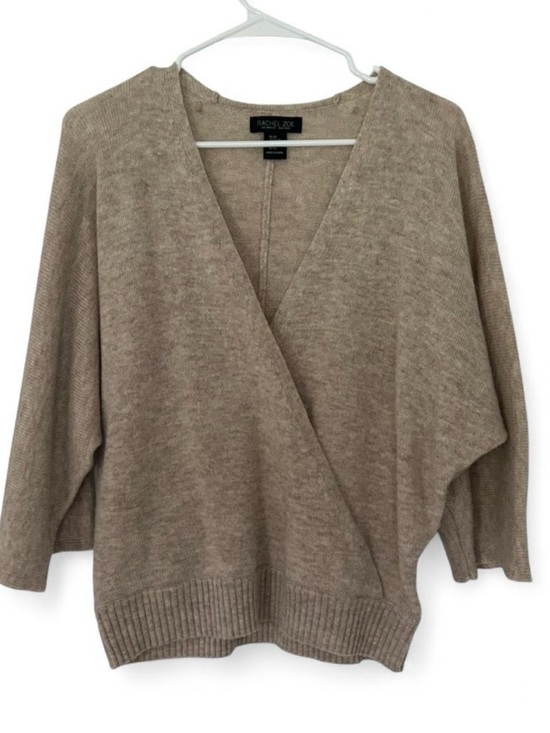 Rachel Zoe Sweaters - Rachel Zoe Taupe Wrap-Style V-Neck Sweater. Sz. XS